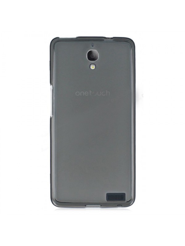 Alcatel OneTouch IDOL X Kılıf Soft Silikon Şeffaf/Siyah Kapak