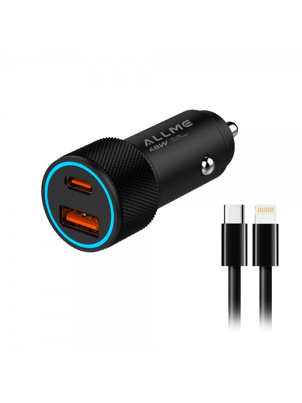 Allme AS248TLS Dual Port 48W PD Type-C to Lightning Kablolu Hızl&hellip;