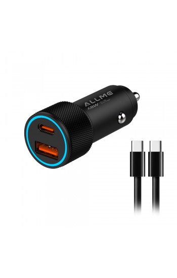 Allme AS248TTS Dual Port 48W PD Type-C to Type-C Kablolu Hızlı Araç Şa… Allme AS248TTS Dual Port 48W PD Type-C to Type-C Kablolu Hızlı Araç Şa…
