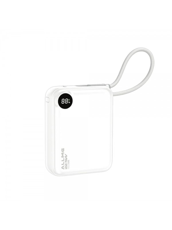 Allme BT014B HoldOne 10000 mAh Dahili Kablolu Powerbank - Beyaz Allme BT014B HoldOne 10000 mAh Dahili Kablolu Powerbank - Beyaz