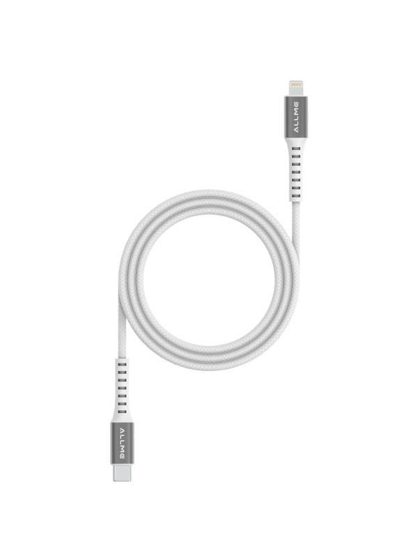 Allme DK3ATLG 27W Type-C to Lightning Örgü Desen Şarj Kablosu - Beyaz Allme DK3ATLG 27W Type-C to Lightning Örgü Desen Şarj Kablosu - Beyaz