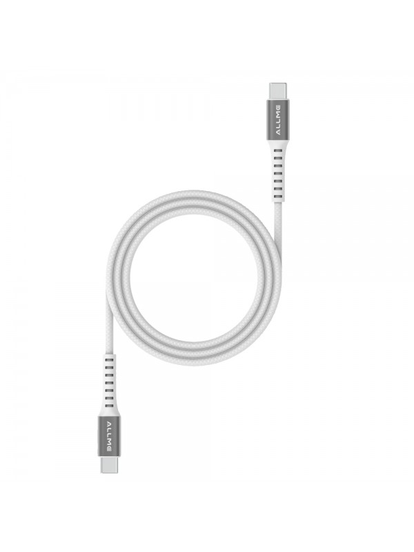 Allme DK3ATTG 45W Type-C to Type-C Örgü Desen Şarj Kablosu - Beyaz Allme DK3ATTG 45W Type-C to Type-C Örgü Desen Şarj Kablosu - Beyaz