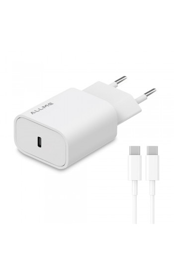 Allme SS20TTB 20W PD Adaptör + 3A Type-C to Type-C Kablolu Hızlı Şarj &hellip;
