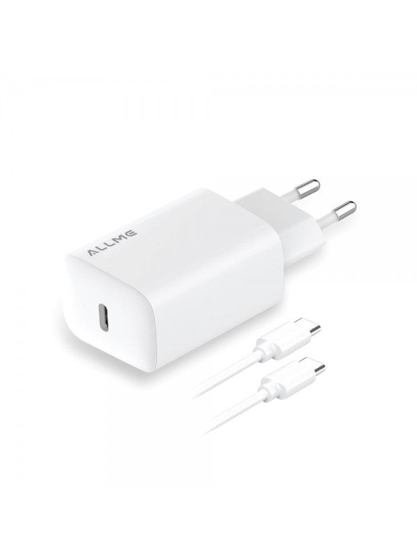 Allme SS30TTB 30W SuperFast PD Adaptör + 3A Type-C to Type-C Kablo Ş&hellip;