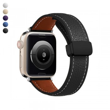 Apple Watch 38-40-41 mm Uyumlu KR414 Daks Seri Deri Kordon Apple Watch 38-40-41 mm Uyumlu KR414 Daks Seri Deri Kordon