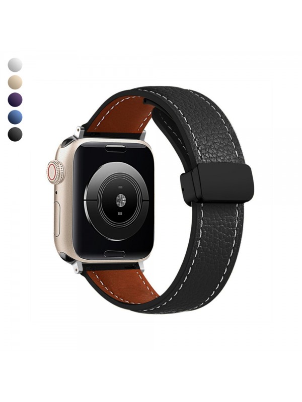 Apple Watch 38-40-41 mm Uyumlu KR414 Daks Seri Deri Kordon