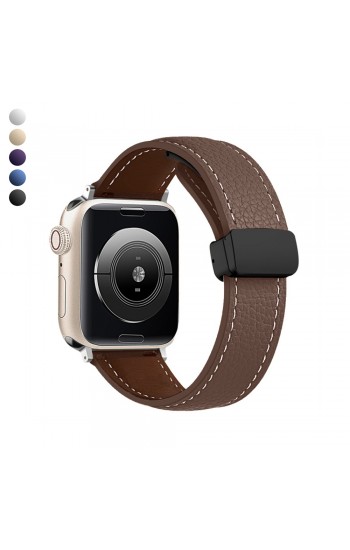 Apple Watch 42 44 45 49 mm Uyumlu KR414 Daks Seri Deri Kordon…