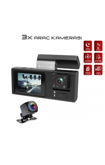Auris CAM20 2K Full HD 3X Ön & Arka Araç Kamera&hellip;