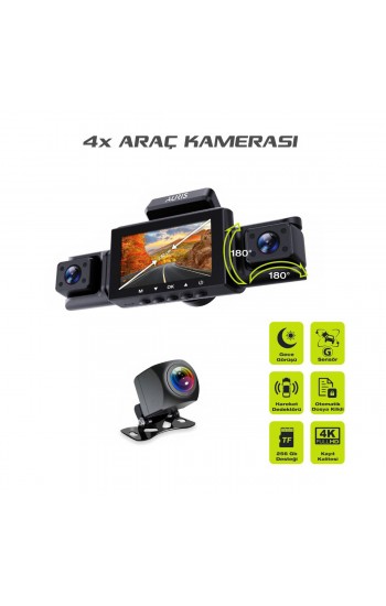 Auris CAM30 4K Full HD 4X Ön & Arka Araç Kamera&hellip;
