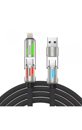 Auris CB270 4in1 USB Type-C Lightning 1.2m 4in1 RGB Hızlı Şarj Kablosu&hellip;