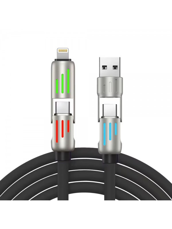 Auris CB270 4in1 USB Type-C Lightning 1.2m 4in1 RGB Hızlı Şarj Kabl&hellip;