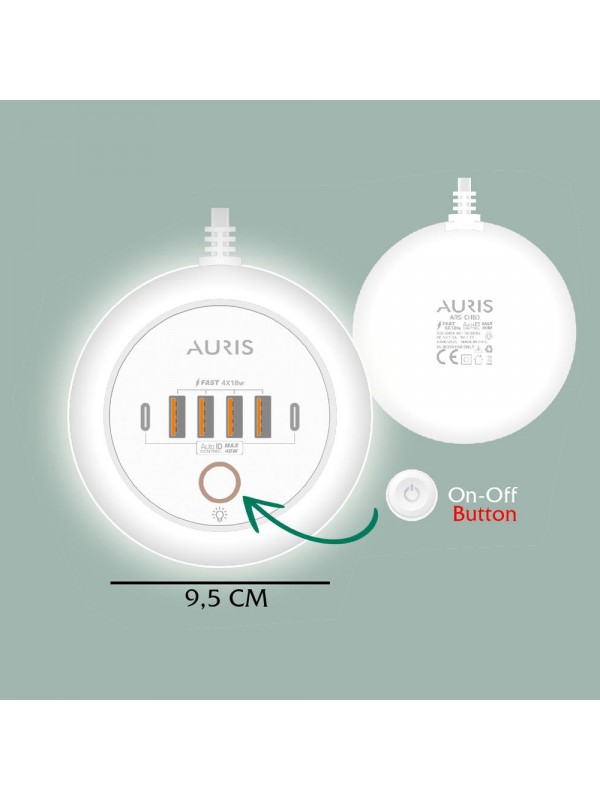 Auris CH80 Masa Üstü Auto ID 2x Type-C + 4x 18W USB-A Çıkışlı G… Auris CH80 Masa Üstü Auto ID 2x Type-C + 4x 18W USB-A Çıkışlı G…