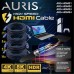 Auris HDM03 HDMI to HDMI 2.1 Kablo 8K UHD 60Hz Örgü 3m Auris HDM03 HDMI to HDMI 2.1 Kablo 8K UHD 60Hz Örgü 3m