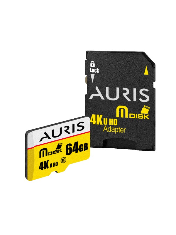 Auris TF01 Micro SD 64GB 4K Ultra HD Adaptörlü Hafıza Kartı…