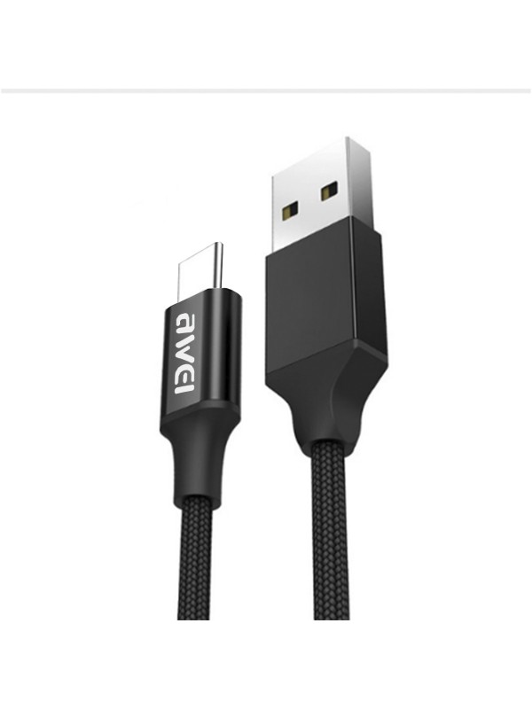 Awei Micro USB Hızlı Şarj ve USB Kablo Kırılmaz 1Mt CL-50 Siyah…