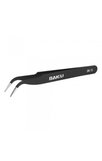 Baku BK-15ESD Eğri Uç Hassas Cımbız - Siyah&hellip;