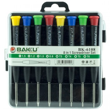 Baku BK-6108 8li Hassas Tornavida Seti Baku BK-6108 8li Hassas Tornavida Seti