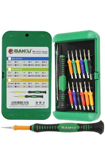 Baku BK-6312 12li Hassas Tornavida Seti ve Cımbız (14 parça)&hellip;