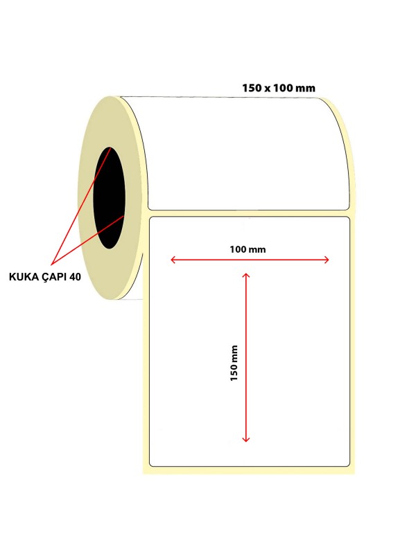 Barkod 100x150 Termal Etiket Eko Termal 250 Sarım 1 Rulo