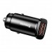 Baseus Square Hızlı Araç Şarj Aleti (Başlık) Dual QC3.0 30W Siyah CCALL-DS01