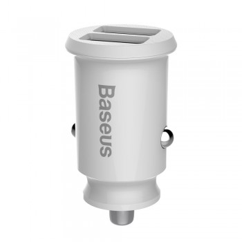 Baseus Grain Çift USB 3.1A Hızlı Araç Şarj Aleti (Başlık) Beyaz CCALL-ML02