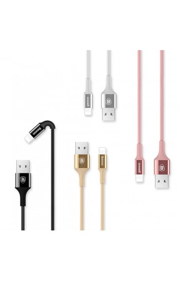 Baseus Shining Jet Metal Lightning Şarj ve Data Kablosu Led Işıklı 2A &hellip;