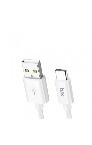 Bix BX100CW 3A USB-A to Type-C Data ve Şarj Kablosu - Beyaz