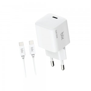 Bix BX1P32G GaN 30W Type-C PD Hızlı Şarj Cihazı ve 1.2m 3A Type-C Kablo Set