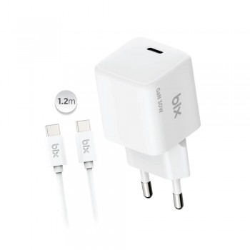Bix BX1P32G GaN 30W Type-C PD Hızlı Şarj Cihazı ve 1.2m 3A Type-C Kablo Set