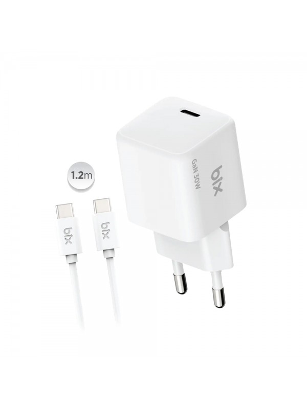 Bix BX1P32G GaN 30W Type-C PD Hızlı Şarj Cihazı ve 1.2m 3A Type-C &hellip;