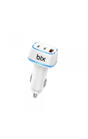 Bix BXACP82W 82.5W 3 Port 2x Type-C ve USB-A Araç İçi Hızlı Şarj Ada… Bix BXACP82W 82.5W 3 Port 2x Type-C ve USB-A Araç İçi Hızlı Şarj Ada…