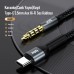 Bix TAU1C Hi-Fi 3.5mm to Type-C Örgü Aux Ses Kablosu 1.5mt - Gri