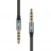 Bix TAU3C Hi-Fi 3.5mm to 3.5mm Erkek 1m Örgü Aux Ses Kablosu 1mt - Gri