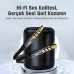 Bix TAU3C Hi-Fi 3.5mm to 3.5mm Erkek 1m Örgü Aux Ses Kablosu 1mt - Gri