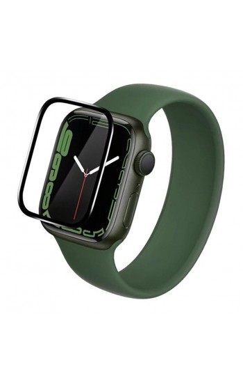 Bufalo Apple Watch 41mm Ekran Koruyucu 3D Kavisli PMMA Nano Siyah Çerçeve