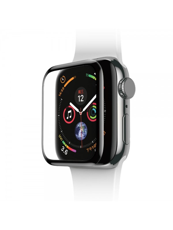Bufalo Apple Watch 44mm Ekran Koruyucu 3D Kavisli PMMA Nano Siyah Çerçeve