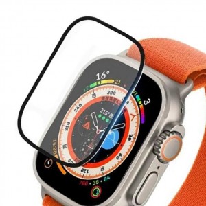 Bufalo Apple Watch Ultra 49mm Ekran Koruyucu 3D Kavisli PMMA Nano Siyah Çerçeve