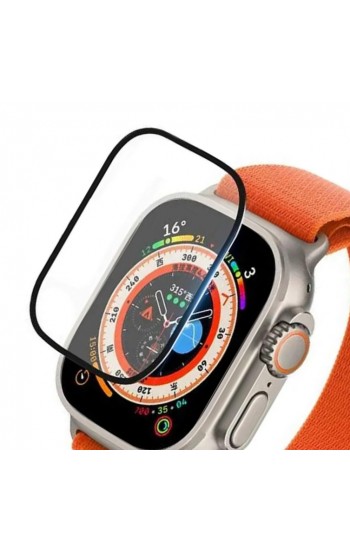 Bufalo Apple Watch Ultra 49mm Ekran Koruyucu 3D Kavisli PMMA Nano Siyah Çerçeve Bufalo Apple Watch Ultra 49mm Ekran Koruyucu 3D Kavisli PMMA Nano Siyah Çerçeve