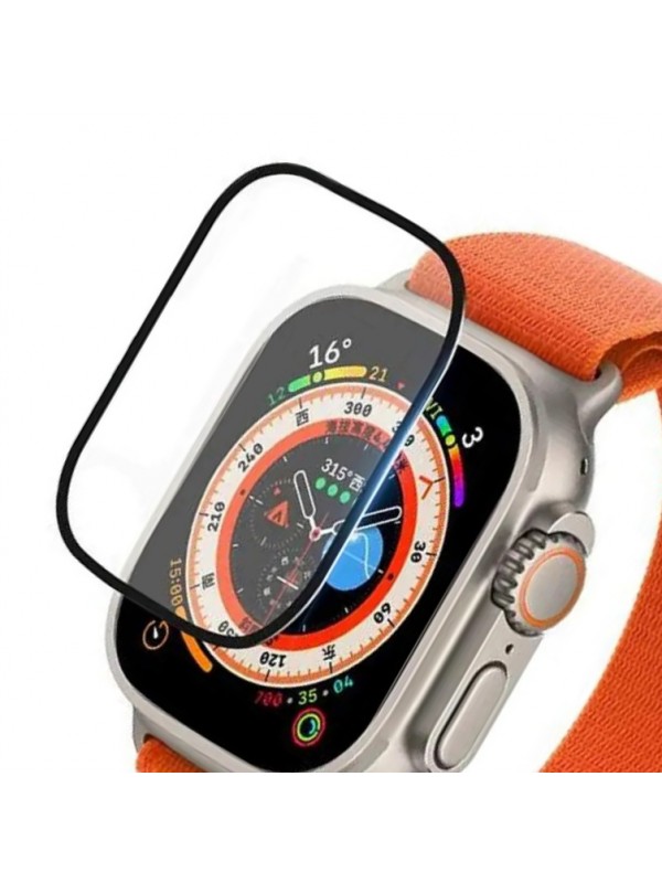 Bufalo Apple Watch Ultra 49mm Ekran Koruyucu 3D Kavisli PMMA Nano Siya&hellip;
