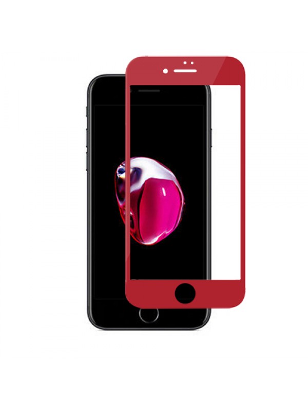 Bufalo iPhone 7 Plus/8 Plus Kavisli 4D Cam Ekran Koruyucu Kırmızı&hellip;