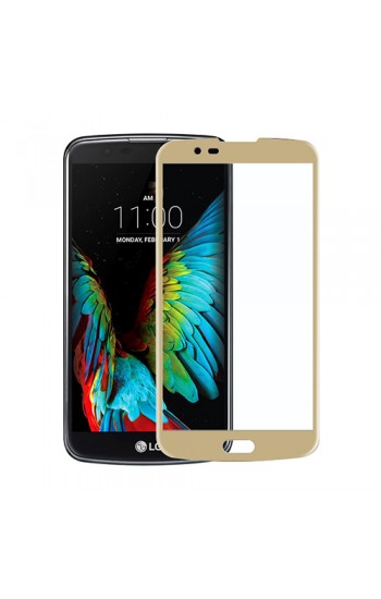 Bufalo LG K10 Kavisli 3D Cam Ekran Koruyucu Gold…