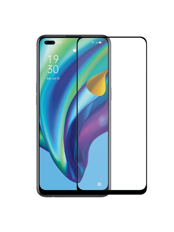 Bufalo Oppo Reno 4 Lite Ekran Koruyucu 5D Temperli Cam Siyah…