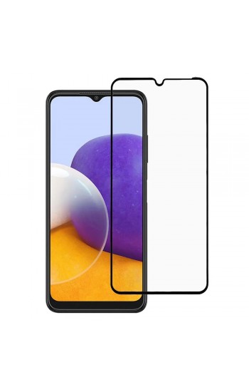 Bufalo Samsung Galaxy A22 Ekran Koruyucu 9D Temperli Cam - Siyah…