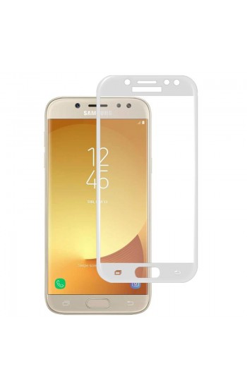 Bufalo Samsung Galaxy J7 Pro J730 Ekran Koruyucu 5D Temperli Cam Beyaz