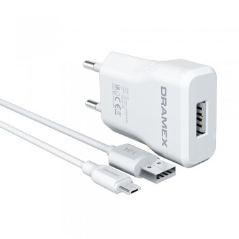 Dramex D11M Şarj Aleti Micro USB Kablolu Set 1.0A