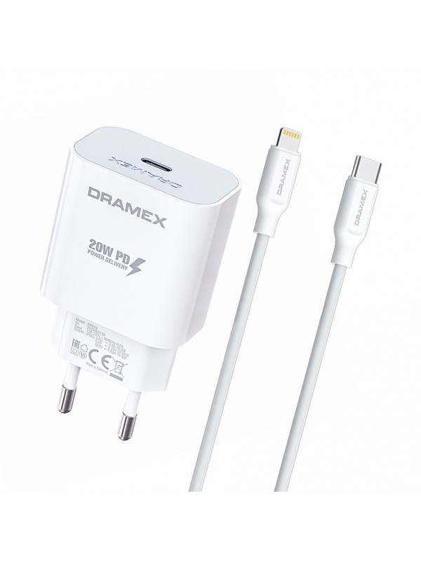 Dramex DPD20L Valence Type-C to Lightning Kablolu 20W PD Hızlı Şarj Ale…