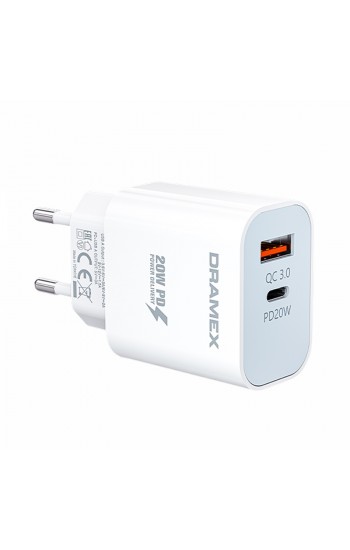 Dramex DPQ20B Quantum USB+Type-C QC3.0 PD 20W Hızlı Şarj Adaptörü…