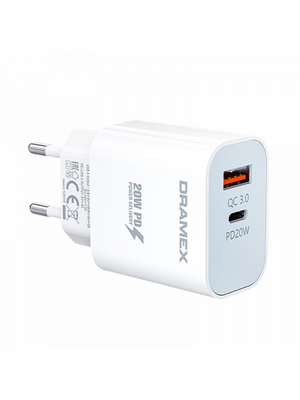 Dramex DPQ20B Quantum USB+Type-C QC3.0 PD 20W Hızlı Şarj Adaptörü…