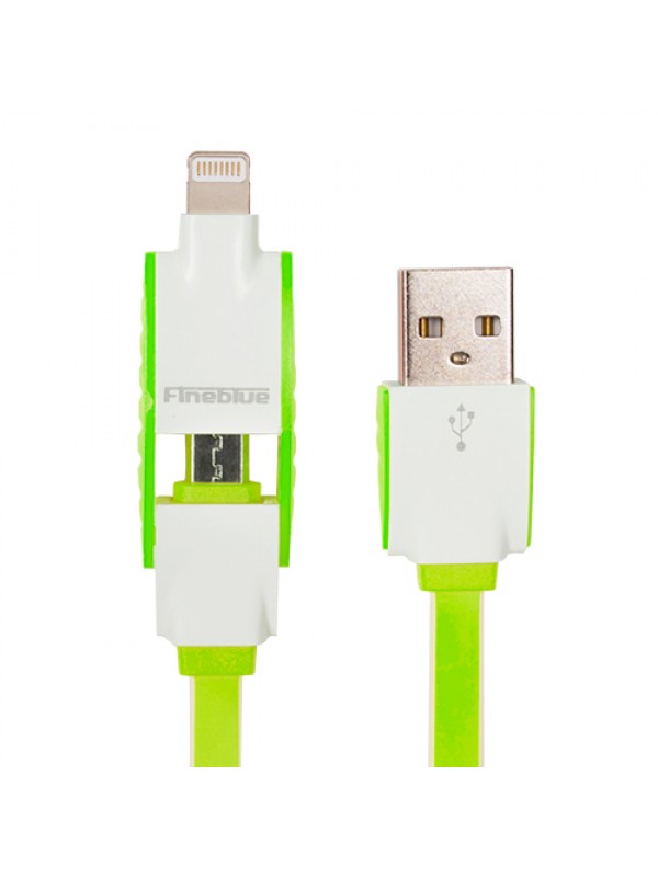 Fineblue Hızlı Şarj ve USB Data Kablo Renkli 2in1 F-C10 Yeşil… Fineblue Hızlı Şarj ve USB Data Kablo Renkli 2in1 F-C10 Yeşil…