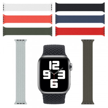 FitCase Apple Watch 38 40 41 mm Uyumlu Örgü Solo Loop Silikon Kordon